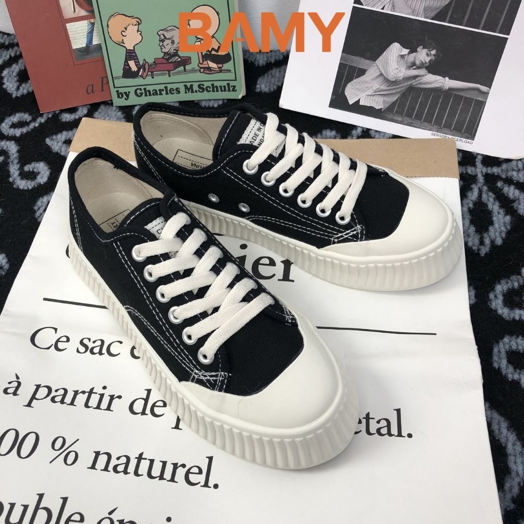 Giày Thể Thao Nữ CV dáng BASIC đế bánh mì 3 phân, Giày sneaker nữ BAMY trẻ trung, năng động