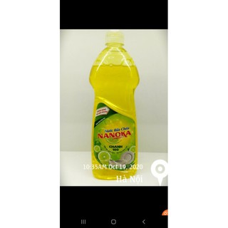 Nước rửa chén, bát cao cấp hương chanh nanoka chai to 800ml