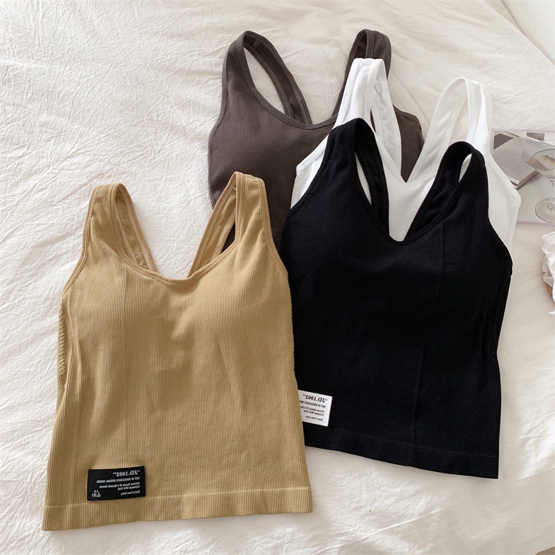 Áo hai dây SUXI thể thao màu sắc đơn giản thời trang cho nữ