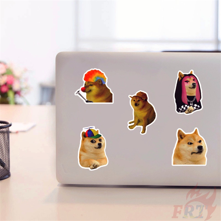 Bộ 100 Cái/Bộ ❉ Sticker Dán Trang Trí Hình Chó Shiba Xinh Xắn ❉ Miếng Dán Chống Thấm Nước Thời Trang