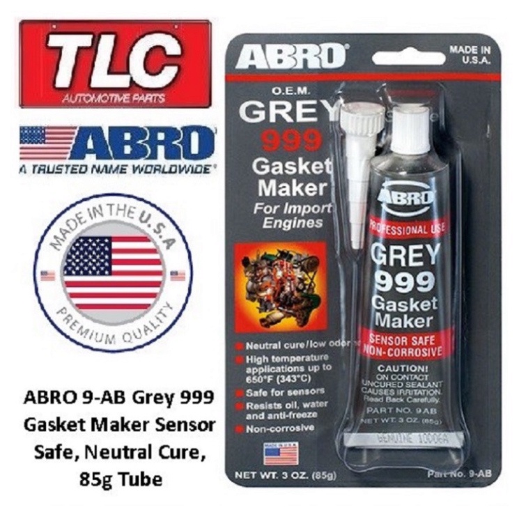 Keo Xám Tạo Gioăng, Chịu Nhiệt Độ Cao ABRO GREY 999 🔥 Freeship 🔥 Keo Dán Đa Năng Dán Mặt Máy Màu Xám 85gram - DMOTVN