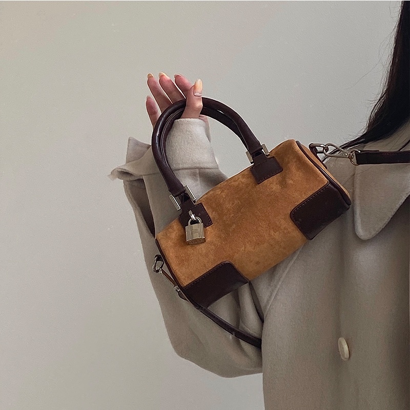 Túi Xách Đeo Vai Mini Vải Nhung Thiết Kế Dễ Thương Cho Nữ