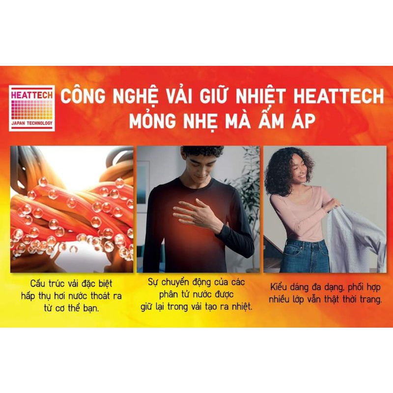 (UNIQLO Nhật chính hãng) Áo giữ nhiệt nữ cổ rộng dài tay - HEATTECH BALLET NECK