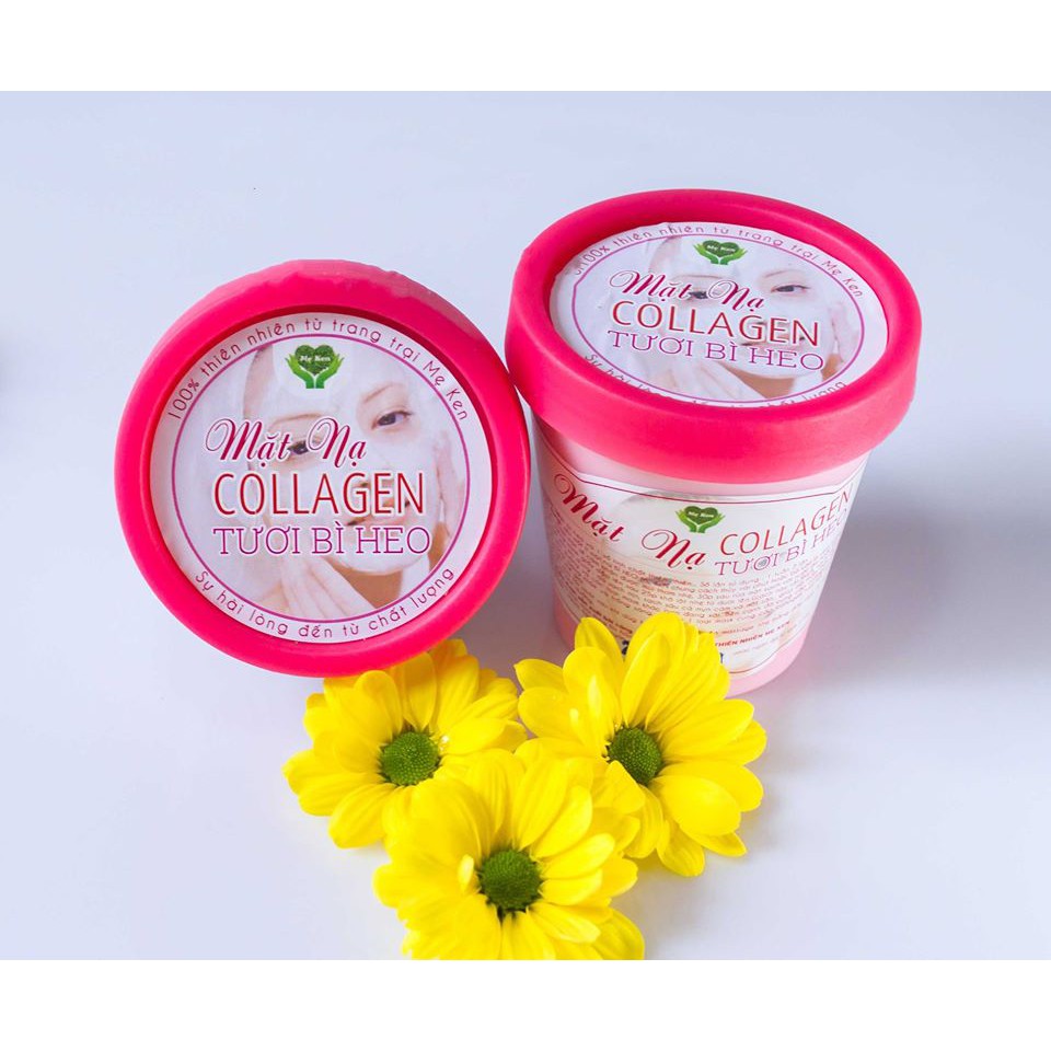 MẶT NẠ COLLAGEN TƯƠI BÌ HEO MẸ KEN - lột mụn đầu đen, sạch mụn cám, làm sạch da, bổ sung collagen cho da căng bóng