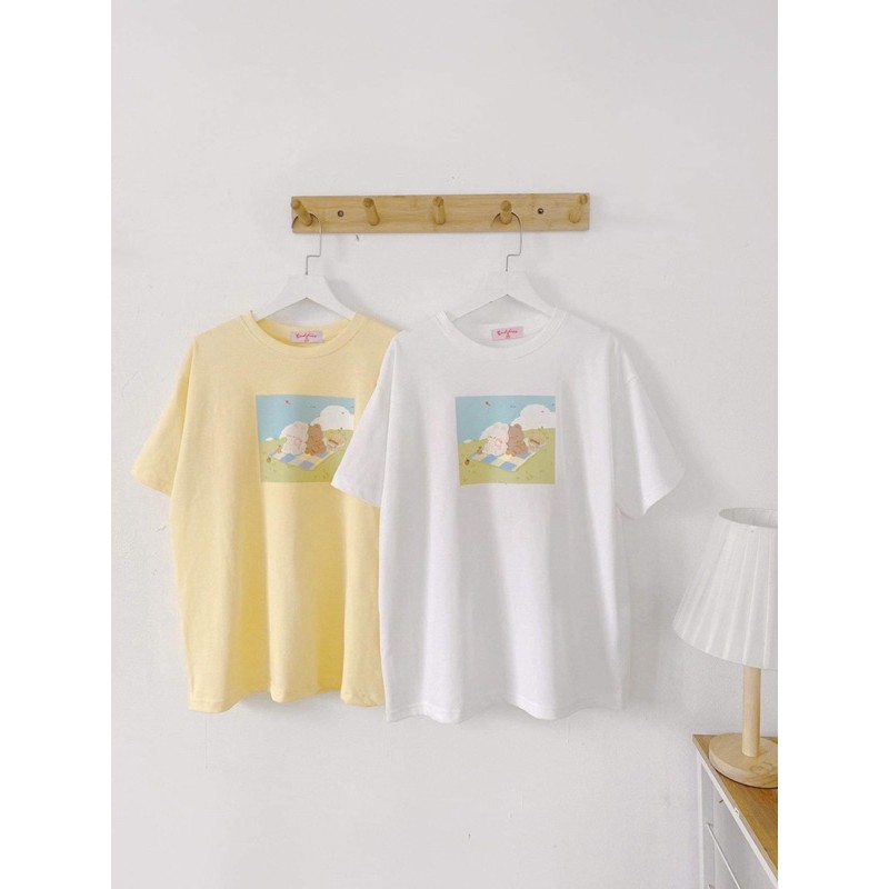 ATTK756 - Áo thun bức tranh gấu thỏ