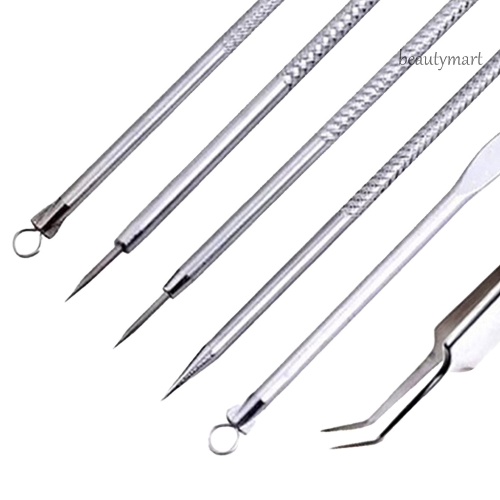 [Hàng mới về] Bộ 6 dụng cụ nặn mụn đầu đen bằng thép không gỉ cao cấp