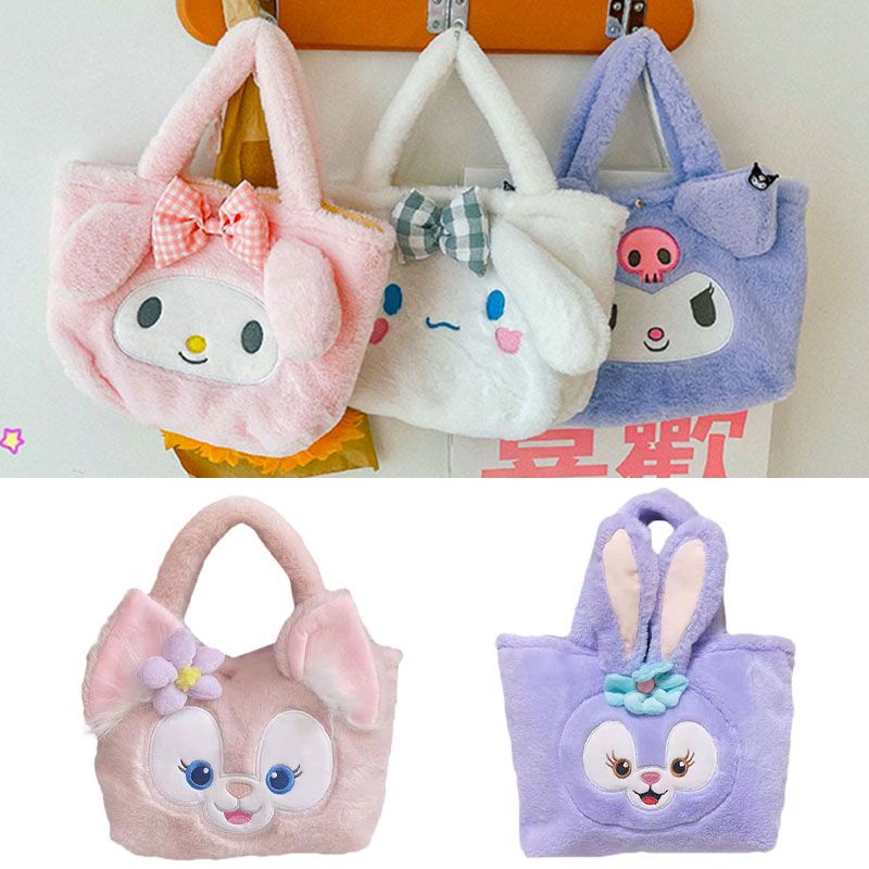 Túi Xách Đeo Vai Bằng Vải Bông Hình Kuromi Đáng Yêu Dành Cho Nữ