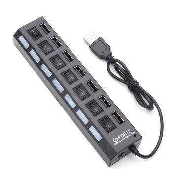 Hub 7 Cổng SANNY USB Tốc Độ Cao Có Công Tắc Bật/Tắt Kèm Công Tắc Cho PC Laptop Máy Tính