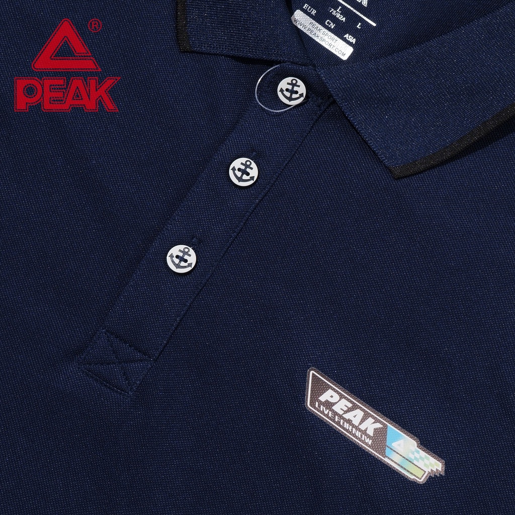 Áo Thun Polo Nam Thể Thao Có Cổ Chính Hãng Cao Cấp PEAK FR6222041