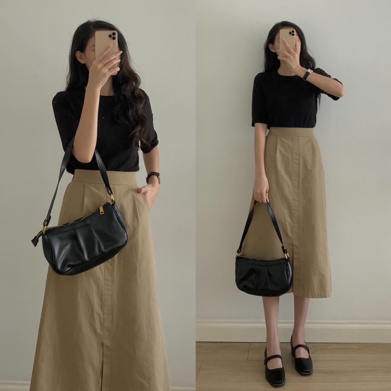 áo len cổ tròn basic tông nâu-be al595 | BigBuy360 - bigbuy360.vn