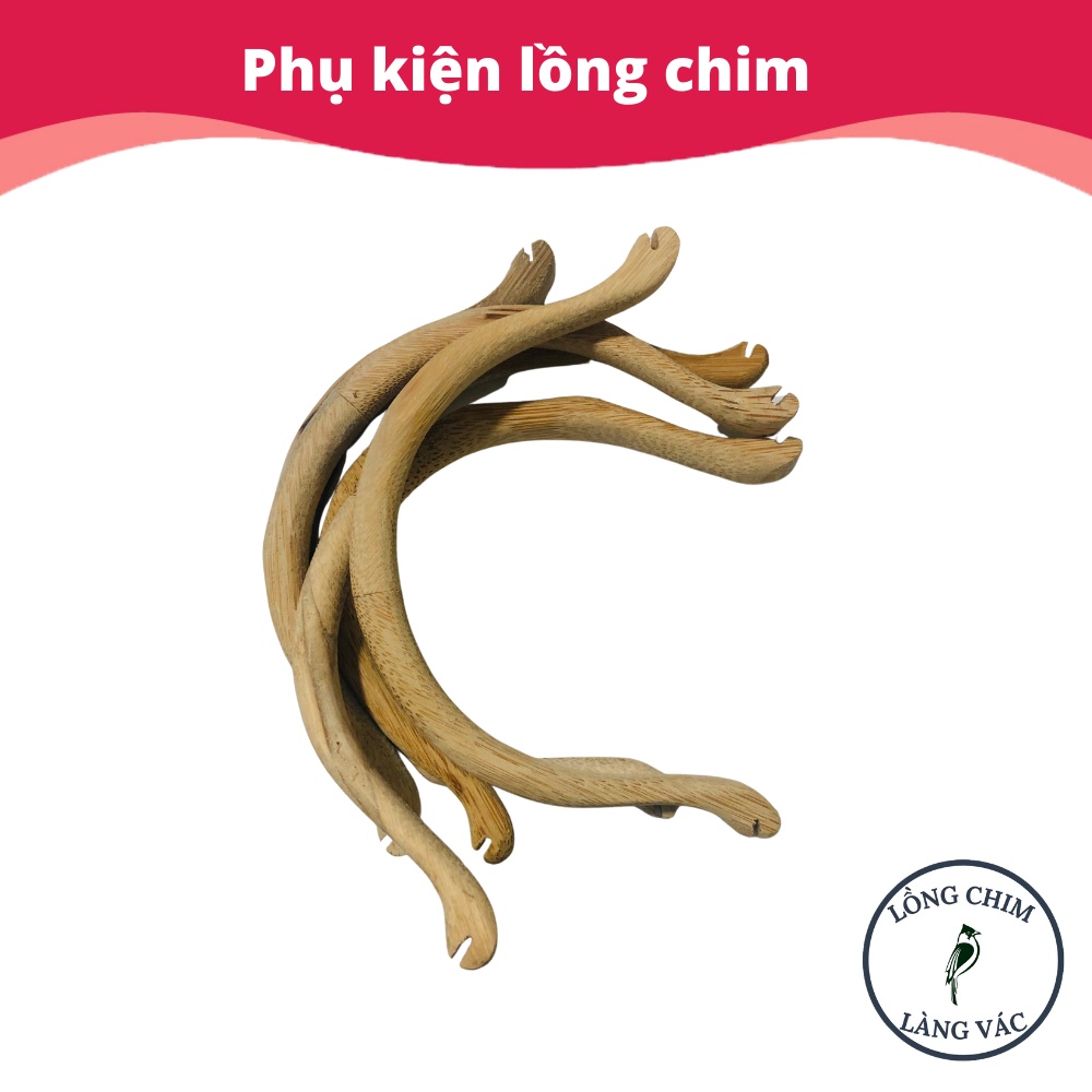 Cầu góc lồng chim chất liệu tre (1 chiếc)
