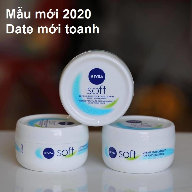 Kem dưỡng ẩm Nivea Soft 200ml cho làn da khô, nứt nẻ Mẫu Mới 2021