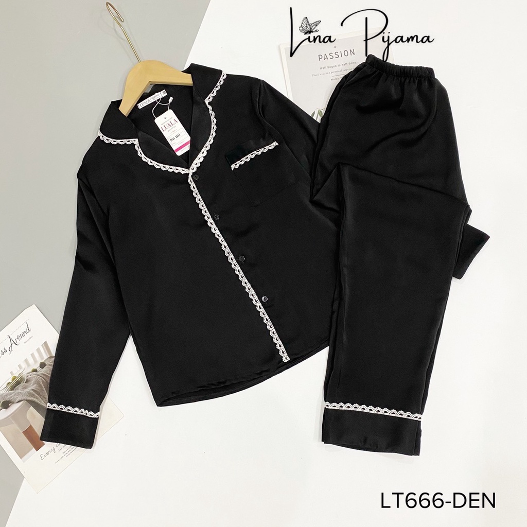 ❤️ Bộ Lụa Trơn Dài Tay Siêu Sang Chảnh, Bộ Mặc Nhà Cổ Ren Cao Cấp Mềm Mát | BigBuy360 - bigbuy360.vn