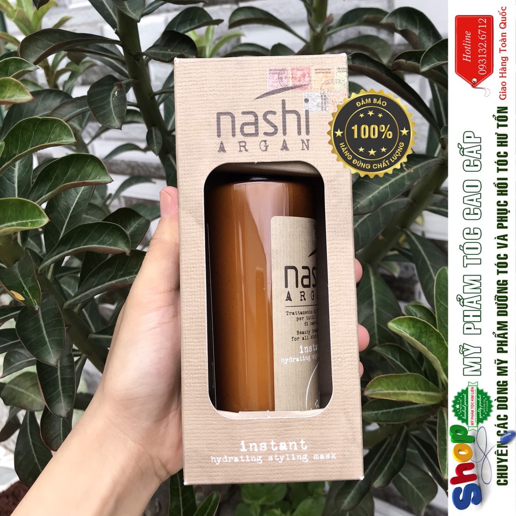 [Nashi-Chính hãng] Xịt dưỡng xả khô NASHI ARGAN HYDRATING STYLING MASK LEAVE IN làm phồng tóc