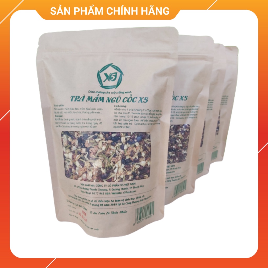 04 Trà Mầm Ngũ Cốc X5 (500gr): Chống Lão Hóa- Thải Độc- Khỏe Tim Mạch - Ngừa Tiểu Đường- Mát Gan – An Thần - Lợi Sữa