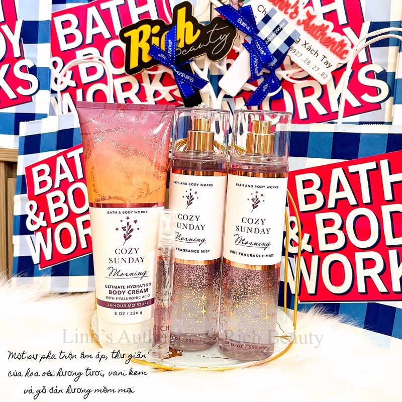 COZY SUNDAY MORNING - Xịt Thơm Dưỡng Thể Body Mist Bath & Body Works Usa