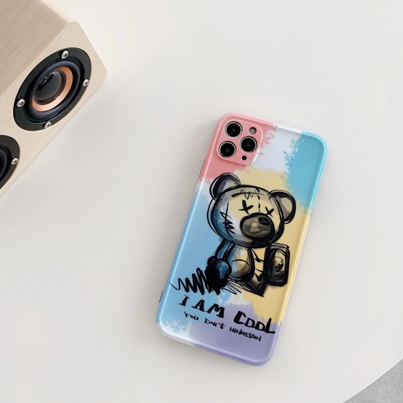 Ốp điện thoại silicon mềm IPAD hình gấu cầu vồng cho IPhone 11 pro Maxx XS XR X MAX SE2020 7 8 Plus | BigBuy360 - bigbuy360.vn