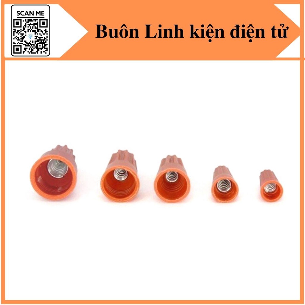 100 Cút nối dây điện nhanh các cỡ SP1, SP2, SP3, SP4, su xoắn dây điện, cút nối dây điện tròn