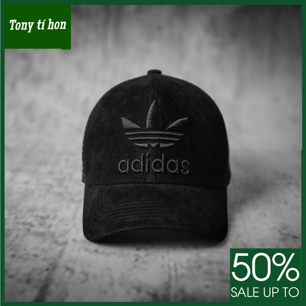 Tony tí hon_ tặng quà khi mua_ Mũ nón kết lưỡi trai nam nữ A.di.das đen cao cấp