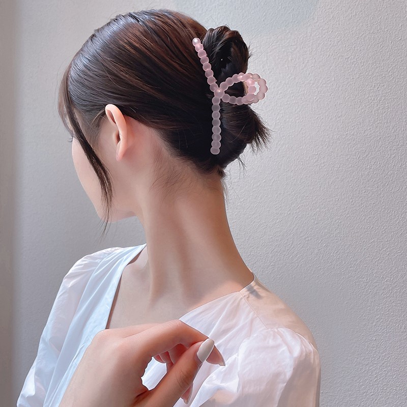 Kẹp Tóc Càng Cua Lớn Bằng Acrylic Nhám Trong Suốt Đơn Giản Thời Trang Cho Nữ