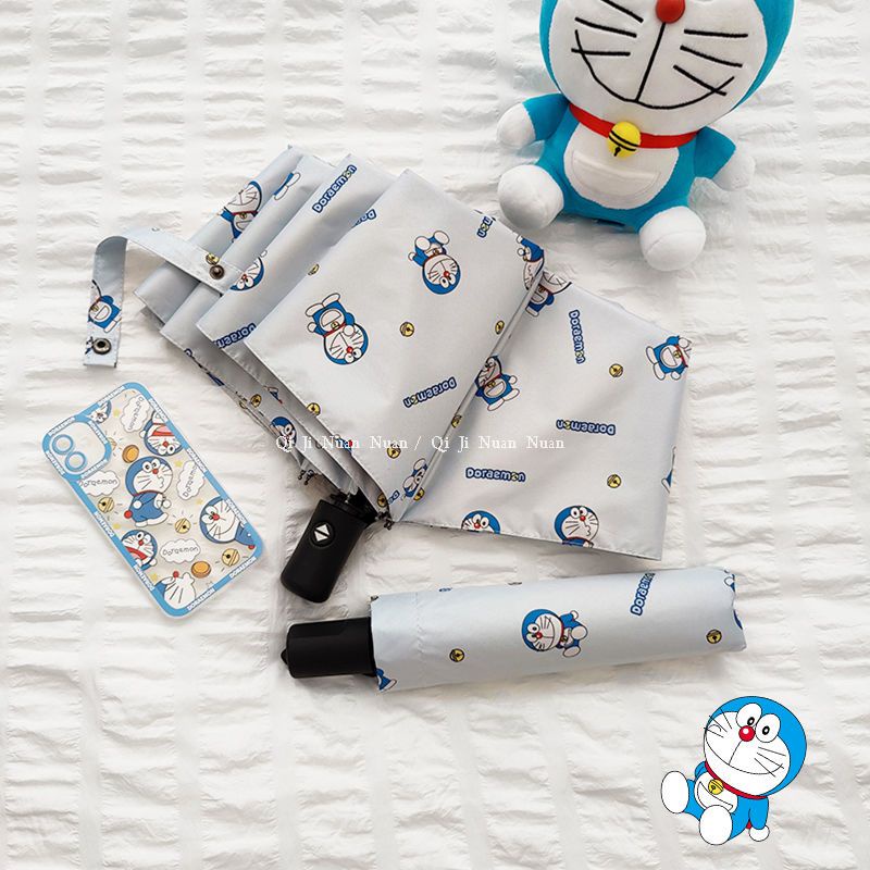 Dù Che Nắng Tự Động Toàn Diện Họa Tiết Doraemon Hoạt Hình Phong Cách Mới 2022 Cho Bé Gái