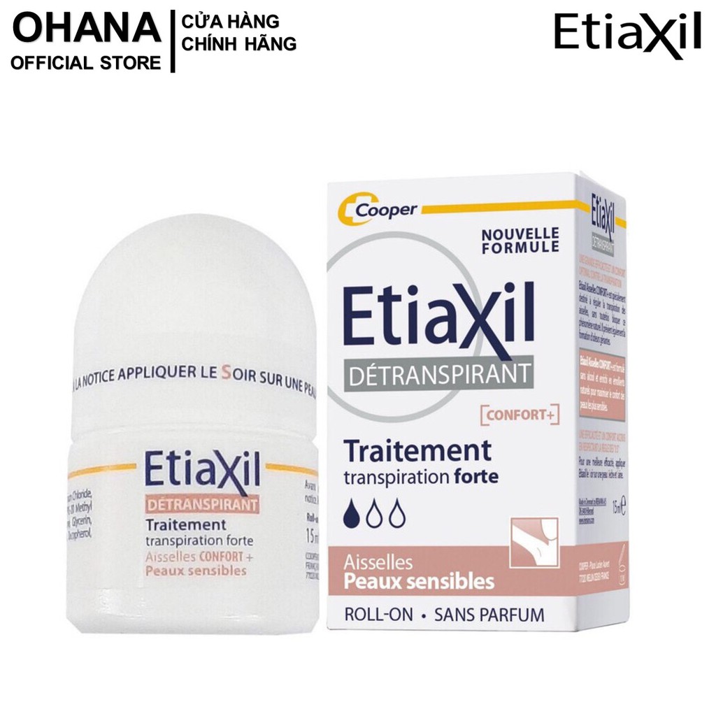 Lăn Ngăn Khử Mùi, Giảm Mồ Hôi Dành Cho Da Siêu Nhạy Cảm Etiaxil 15ml (Màu Nâu)