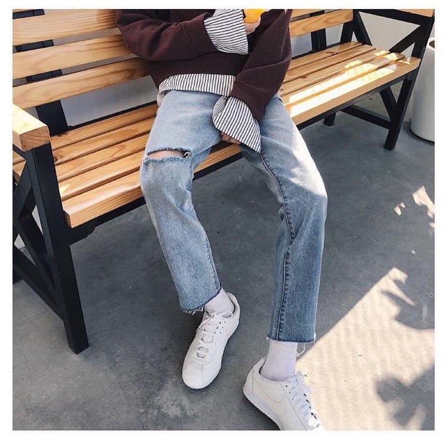 Quần jean rách 1 gối 111 | BigBuy360 - bigbuy360.vn