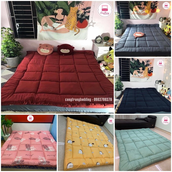 Nệm Topper Tấm làm mềm đệm cotton Hàn quốc mới nhất 2020 MÀU TRẮNG KHÁCH SẠN