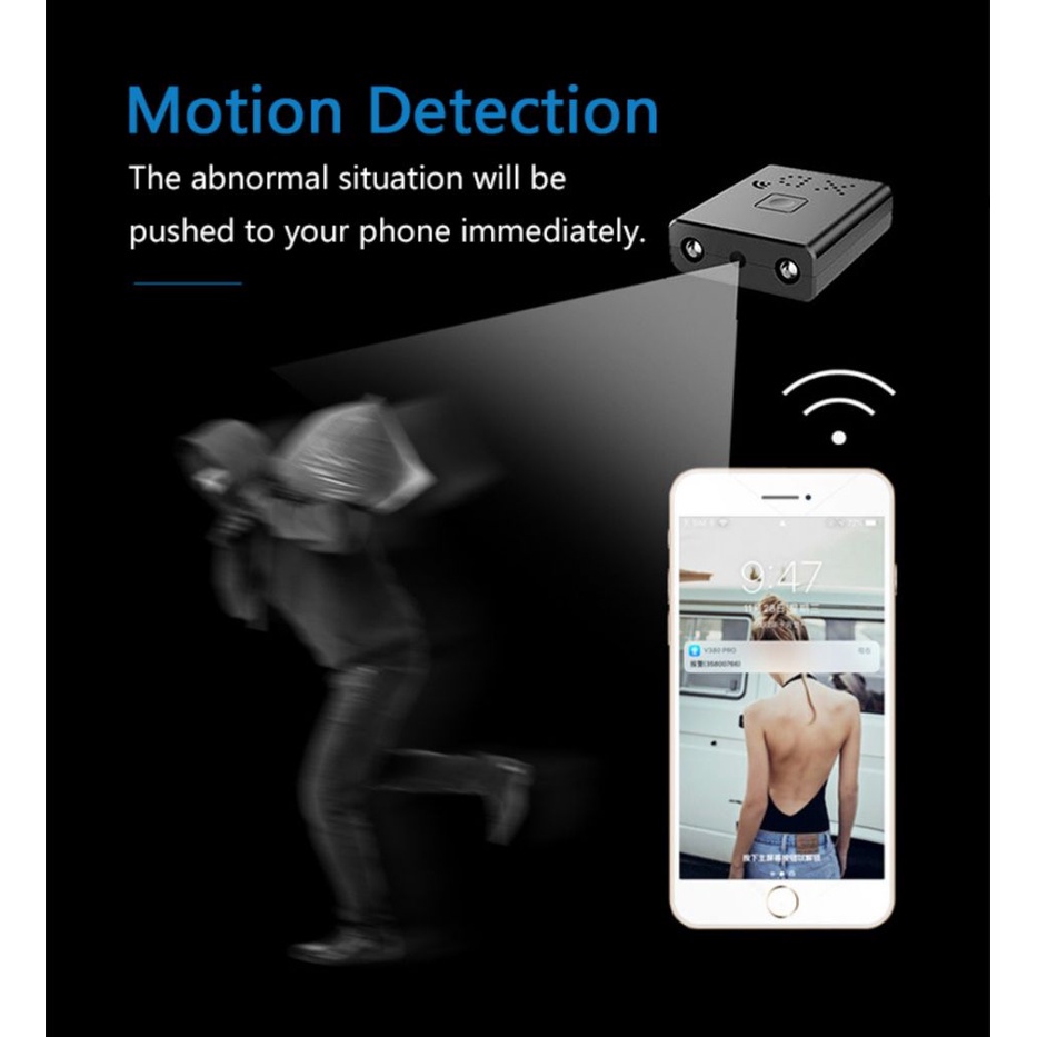 Camera mini xd wifi Không Dây hd 1080p ir-cut Với Tầm Nhìn Ban Đêm Cho Điện Thoại Di Động / Nhà / Bảo Mật / Quay video