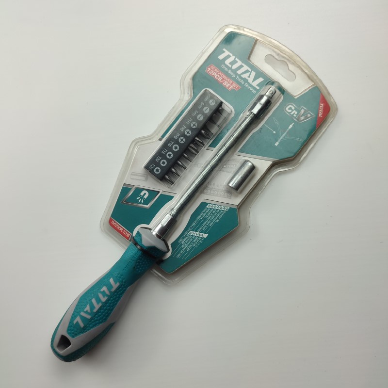 TOTAL Bộ 12 Công Cụ Tuốc Nơ Vít Thay Đổi Trục THT250FL1206 Điện Sài Gòn