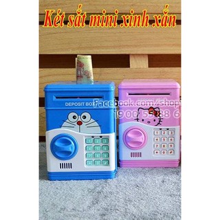 Két Sắt Điện Tử Mini Dành Cho Bé Hình Doremon/ Hellokity