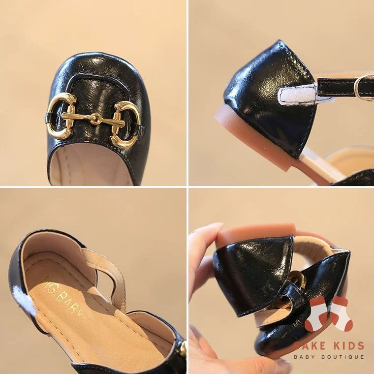 Sandal cho bé gái, Dép sandal mũi vuông phối Móc xích cực chất cho bé từ 3-8 tuổi chất da mềm chống trơn trượt V601