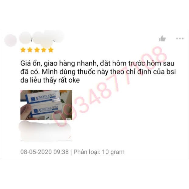 Tretinoin Acnetin A 0.05%, 0.025% [Có bill - Có sỉ]- Kem giảm mụn mẫu mới Retin A