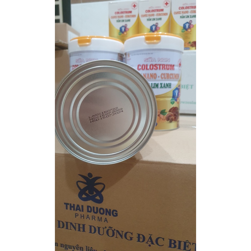 Sữa non Colostrum Canxi Nano Curcumin Nấm Lim Xanh THÁI DƯƠNG 900g - Minh Quân Pharmacy
