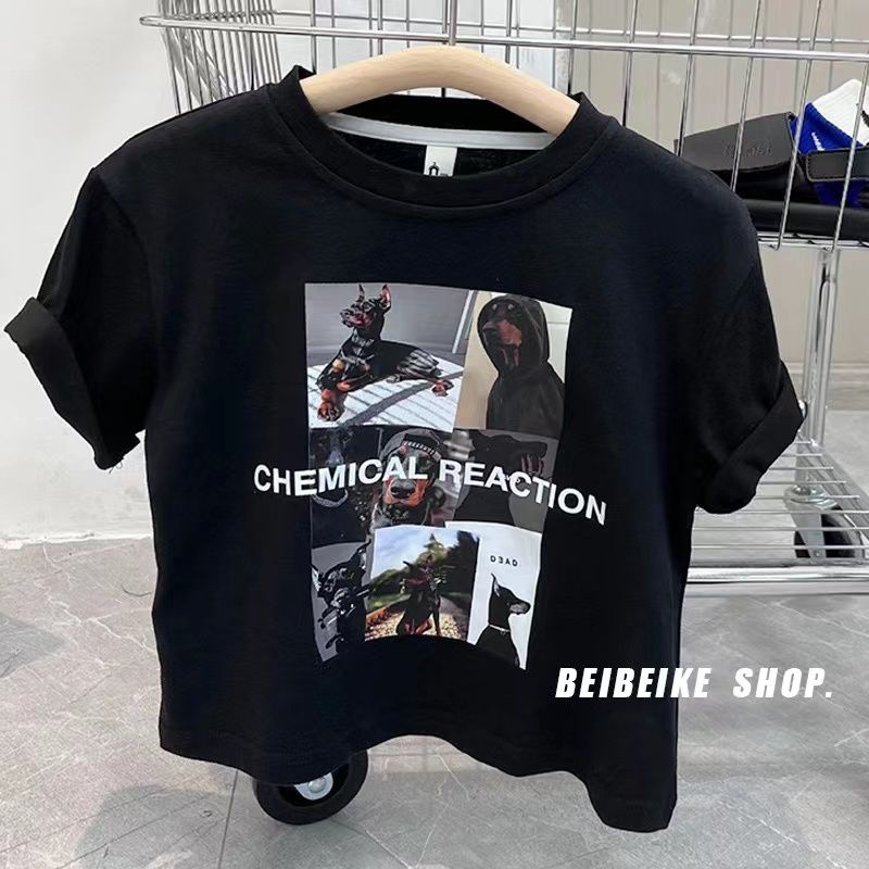 Áo Thun Tay Ngắn Cổ Tròn Thời Trang Mùa Hè 2022 Phong Cách Hàn Quốc Dành Cho Bé Trai Và Bé Gái