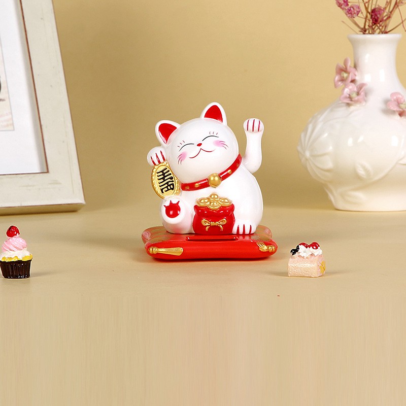 Mèo Thần Tài nhựa siêu yêu trang trí bánh kem, phụ kiện bánh sinh nhật, trưng bày, đồ chơi