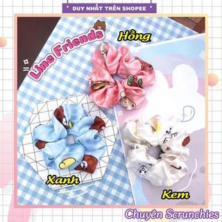 Cột Tóc Vải nhiều màu Scrunchies LineFriends