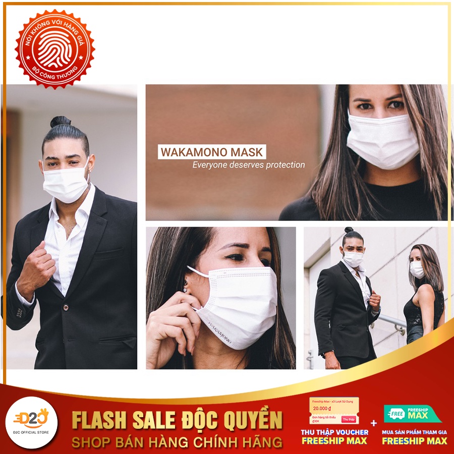 KHẨU TRANG Y TẾ WAKAMONO – (4 Lớp, Hộp 10 Cái) D2C | BigBuy360 - bigbuy360.vn