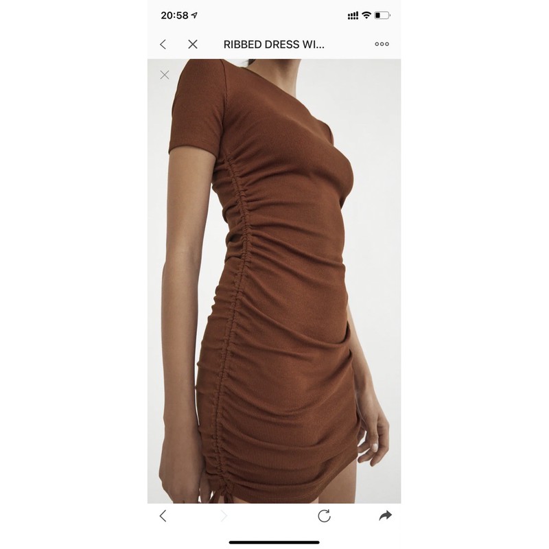 Váy Zara auth sẵn nâu size S