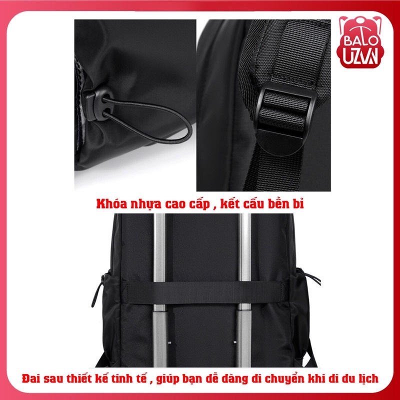 Balo đi học nam nữ Ulzzang basic chống nước, cặp túi sách laptop phong cách Unisex Hàn Quốc dành cho học sinh, sinh viên