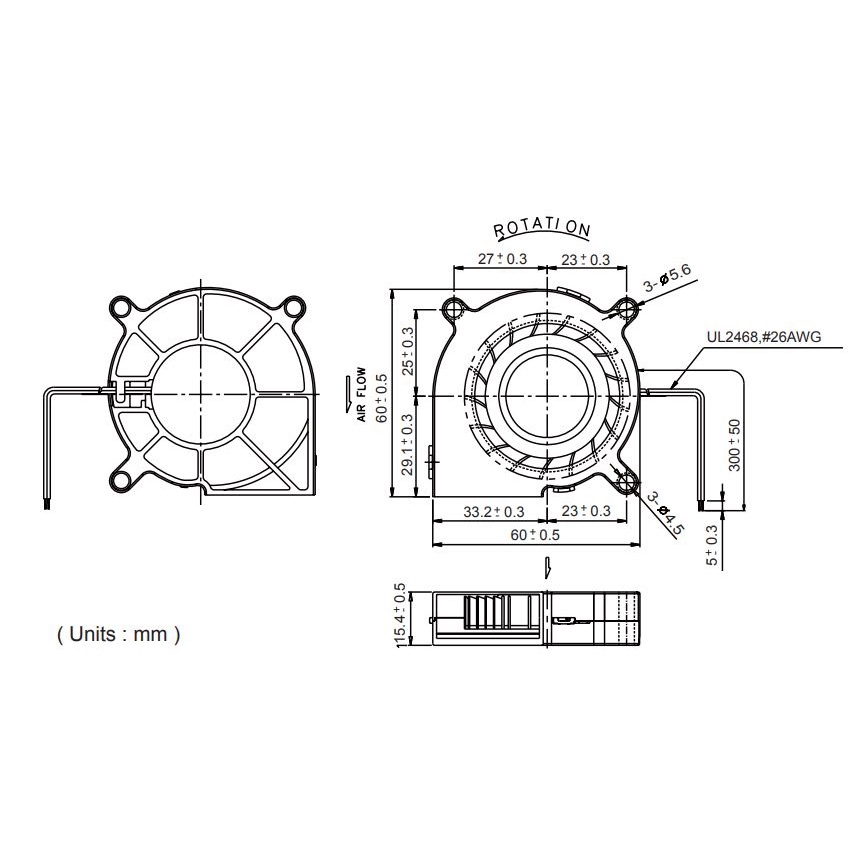 Quạt sò 6x6x1.5CmQuạt Tản Nhiệt 12V Sunon GB1206PHV3-AY Quạt Encoder