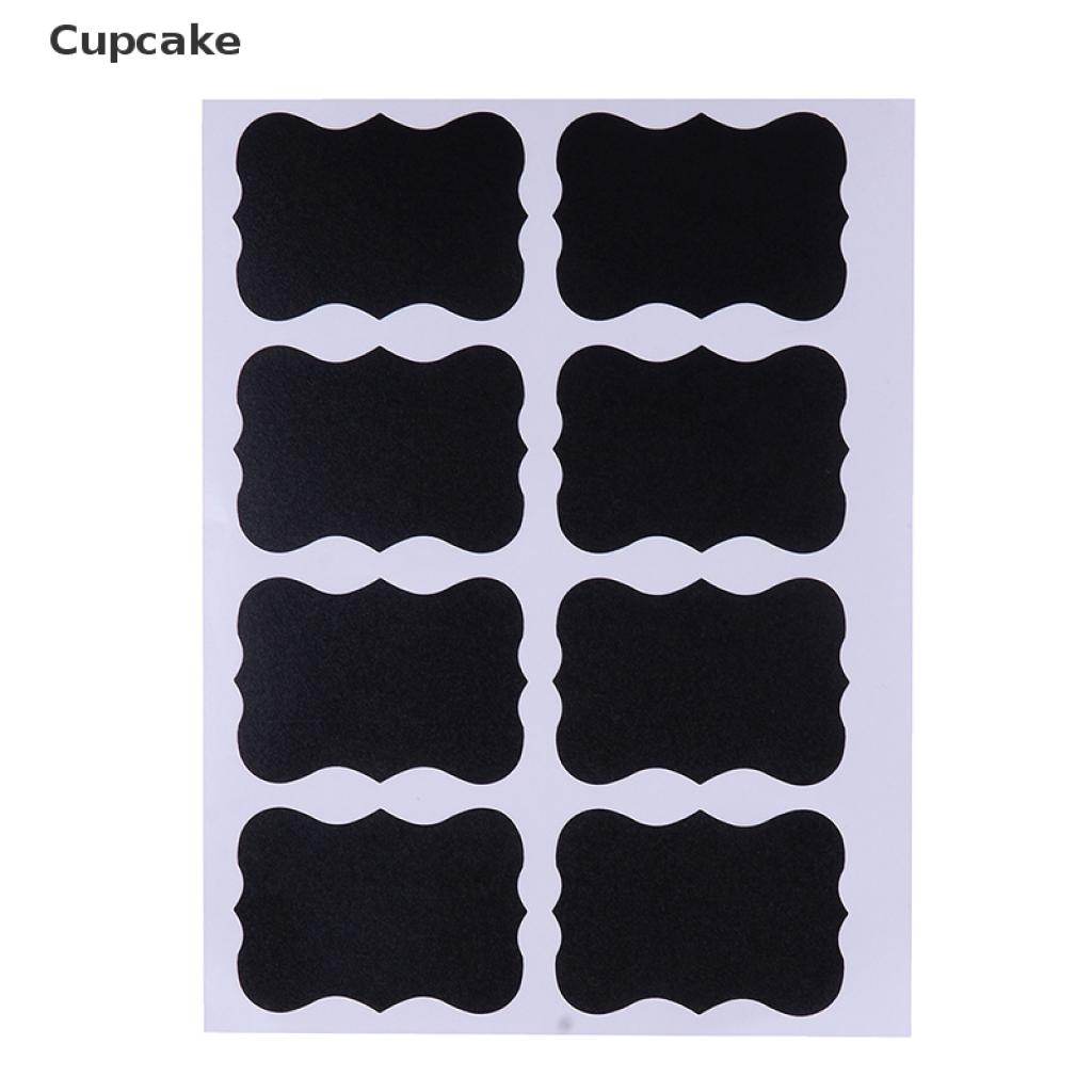 Cupcake 48Pcs fancy black board jam jar label labels stickers decor kitchen supplies VN