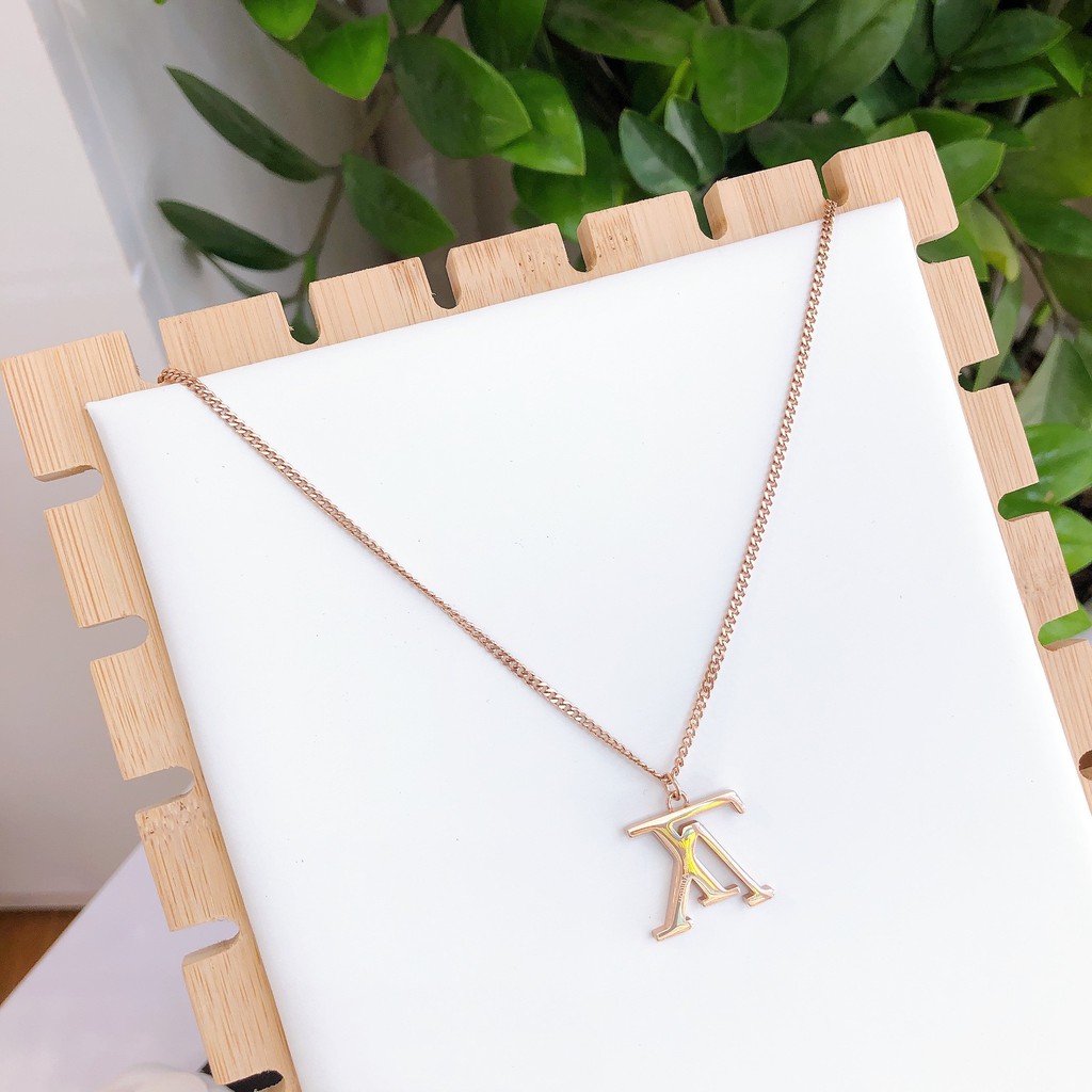 Dây Chuyền Nữ Titan Logo Lờ Vê Không Gỉ Thời Trang Cá Tính - Hình Ảnh Thật
