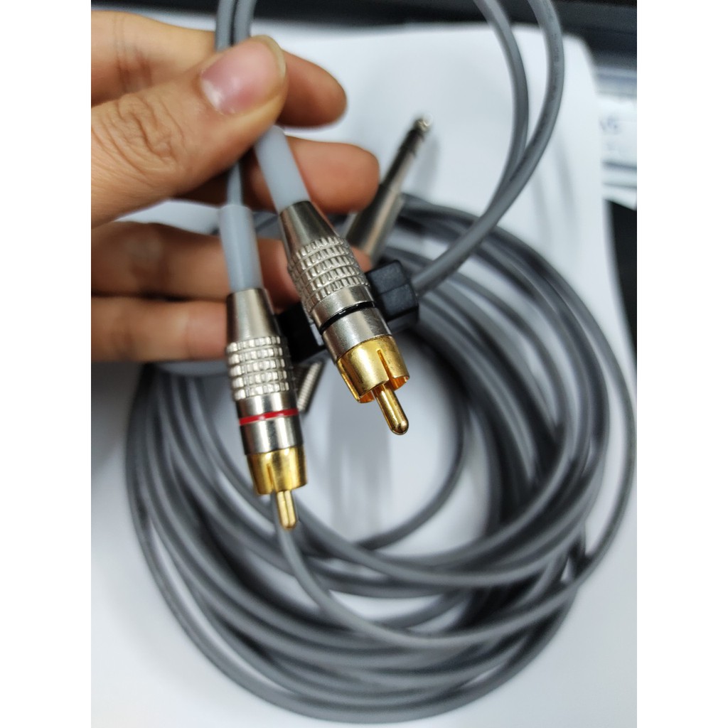 Dây loa 6.5mm sang 2 đầu AV dài 5m dailyphukien