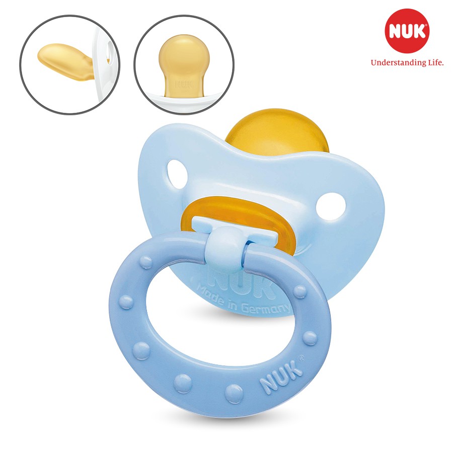 Bộ 2 ti giả NUK Happykids cao su 0-6m, 6-18m