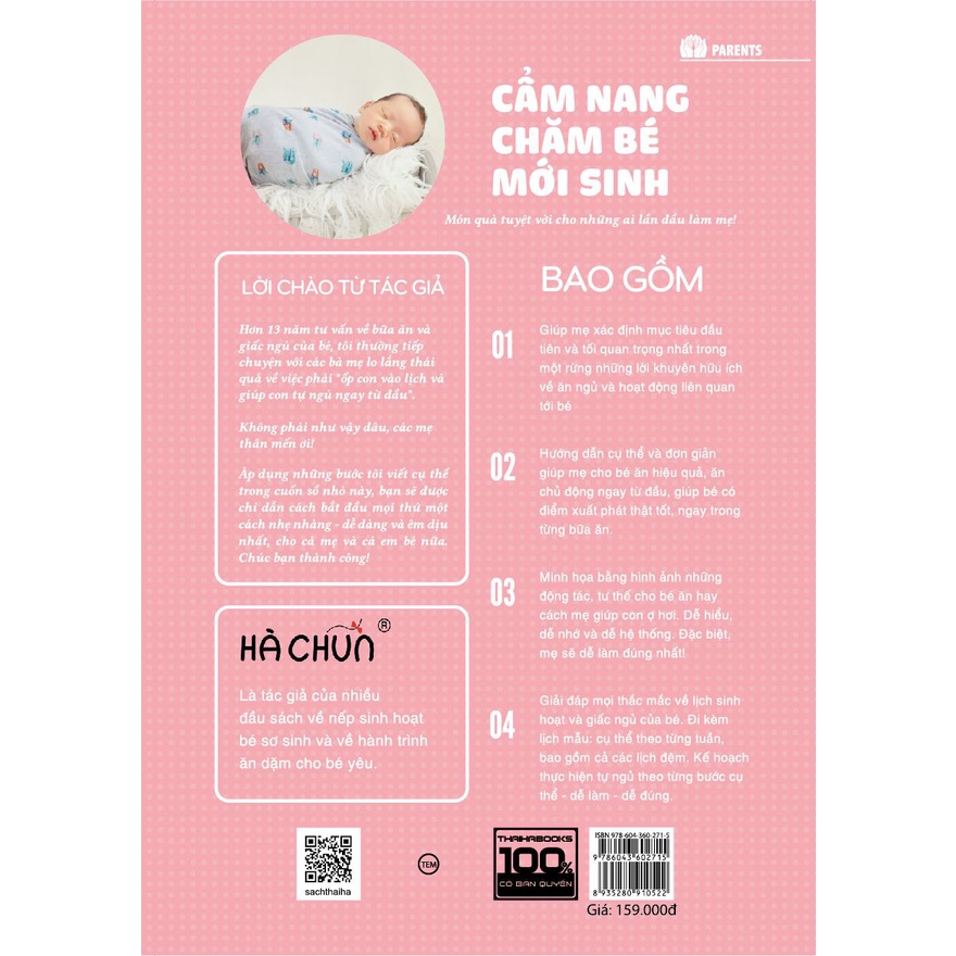 Sách - Cẩm nang chăm sóc bé sơ sinh (bữa ăn và giấc ngủ): Vì con xứng đáng được hưởng những gì tốt đẹp nhất