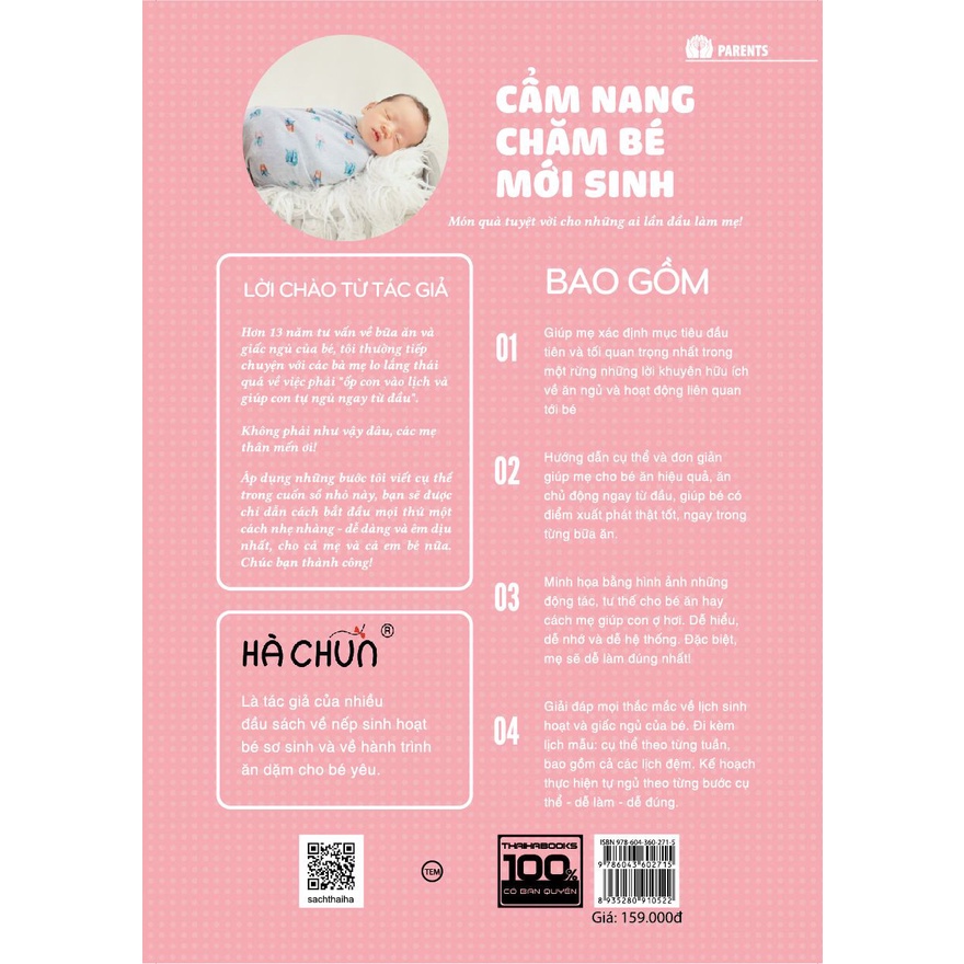 Sách - Cẩm nang chăm sóc bé sơ sinh (bữa ăn và giấc ngủ): Vì con xứng đáng được hưởng những gì tốt đẹp nhất