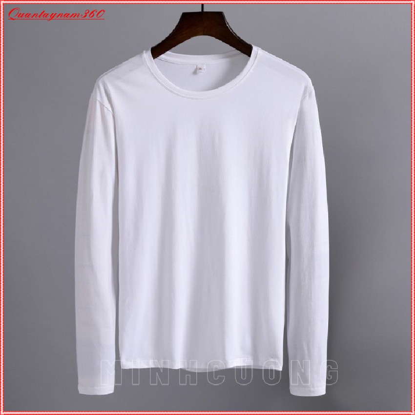 Áo thun nam tay dài mặc thu đông giữ nhiệt chất cotton, áo giữ nhiệt nam co giãn | BigBuy360 - bigbuy360.vn