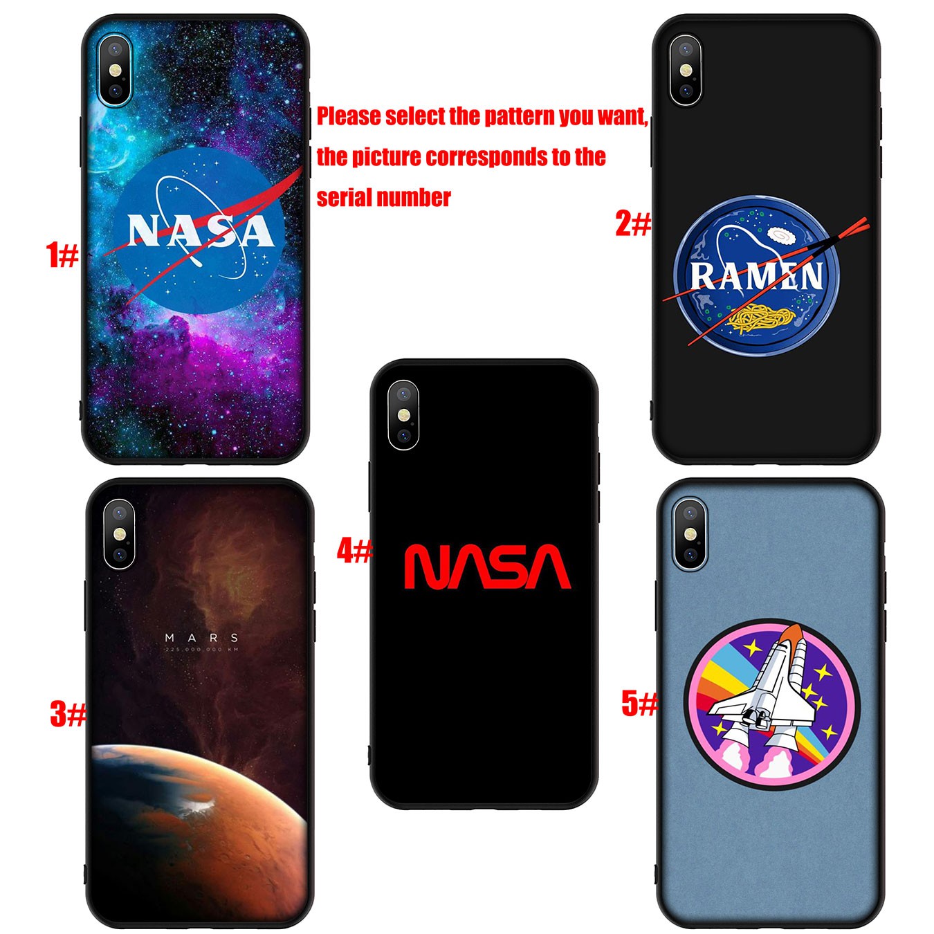 Soft Silicone iPhone 11 Pro XR X XS Max 7 8 6 6s Plus + Cover astronaut Nasa Phone Case