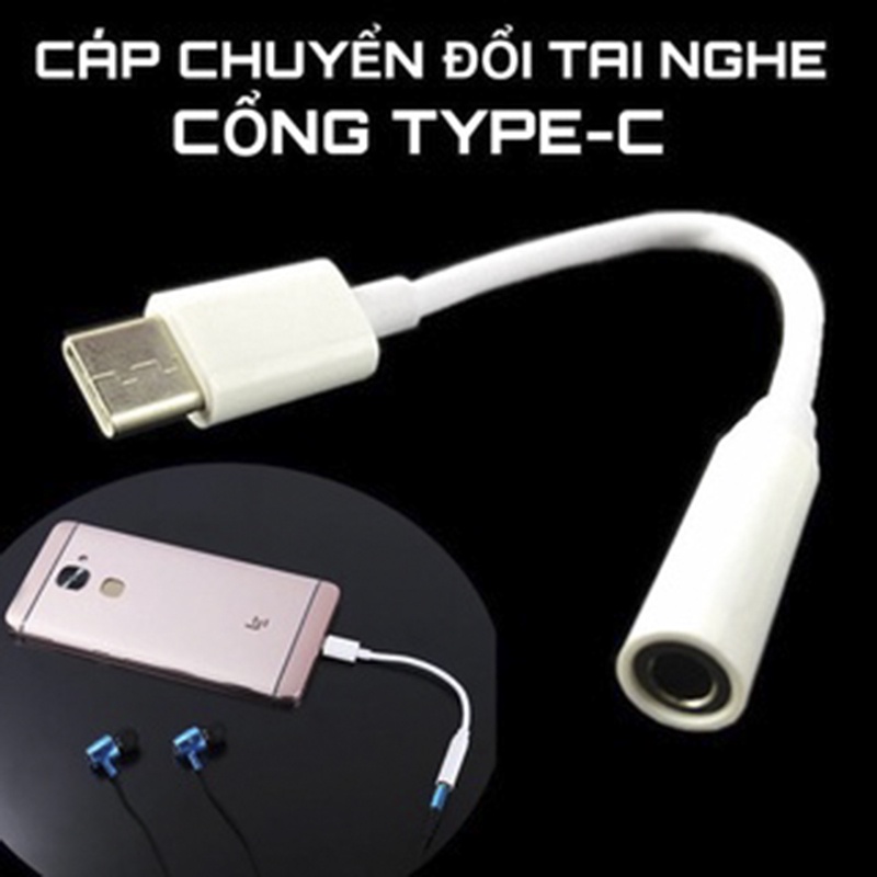 Cáp Chuyển Đổi Từ USB Type C Sang Cổng 3.5mm AUX Cho Samsung NOTE9 (có Trình tự plug-in), Samsung S10E, Samsung S10